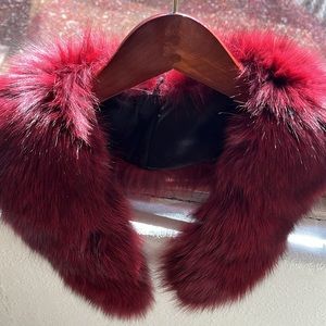 Red fox fur scarf